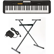 CASIO Home-Keyboard »CT-S100AD«, (Set, 3 St.), inkl. Netzadapter und Stativ, schwarz