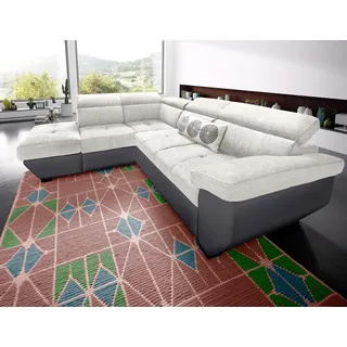 COTTA Ecksofa »Speedway L-Form« mit Kopfteilverstellung, wahlweise mit Bettfunktion & Bettkasten, lila