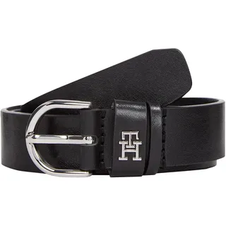 Tommy Hilfiger Damen Gürtel Essential Effortless 2,5 cm Ledergürtel, Schwarz (Black), 100 cm - 100