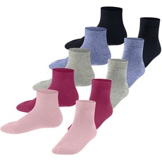 ESPRIT Unisex Kinder Sneakersocken Solid-Mix 5-Pack K SN Baumwolle kurz einfarbig 5 Paar, Mehrfarbig (Sortiment 0010), 27-30