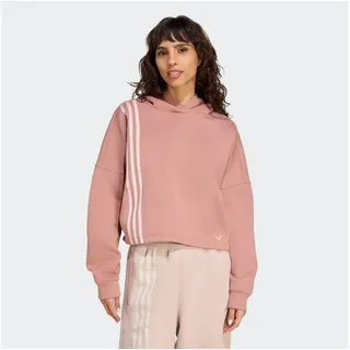adidas Kapuzensweatshirt 3 Stripes Hoody Rot XS