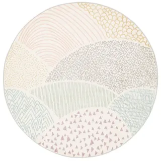 Pergamon Kinder Teppich Softstar Kids Fantasy Rund Bunt 120x120cm