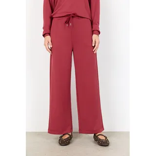 Schlupfhose SOYACONCEPT "SC-BANU 33", Damen, Gr. XXL (44), N-Gr, dunkel rot, Sweatware, Obermaterial: 48% Modal, 48% Polyester, 4% Elasthan, unifarben, loose fit knöchellang, Hosen Schlupfhose, Sommerhose
