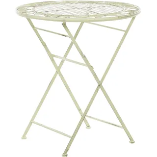 Beliani Gartentisch Ø 70 x 73 cm Hellgrün klappbar