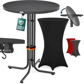 CASARIA Stehtisch Ø 70 x 70 cm Schwarz/Grau