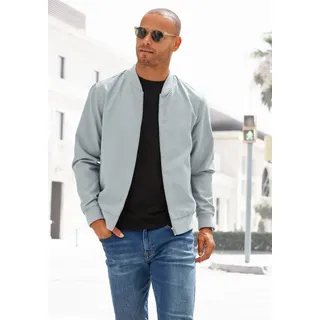 John Devin Bomberjacke »/ Blouson mit Rippkragen«, Pilotenjacke / Übergangsjacke mit Innentasche, regular fit, grau,