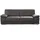 3-Sitzer Sofa in hochwertigem Leder mit Armteilfunktion 217 x x 99 cm Grau