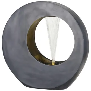Ambia Home Gartenbrunnen , Anthrazit , Kunststoff , 5 mm , 72x72x22.5 cm , Ce , rostfrei, LED-Beleuchtung , Dekoration, Gartendeko