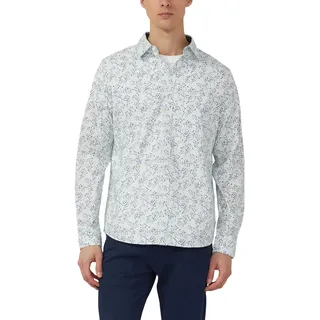 s.Oliver Slim Fit: Langarmhemd mit All-over-Print und Kentkragen