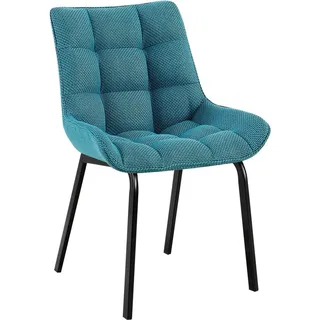 Esszimmerstuhl - Küchenstuhl - Ergonomisches Design, bequemer Sitzkomfort | Farbe: türkis | Material: Staub