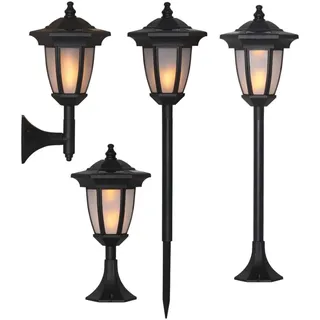Star Trading Solar Laterne Kunststoff H 63,0 cm Dämmerungssensor Schwarz