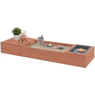 Muddy Buddy Sandkasten Space Saver mit Matschwanne und Staufach rosa