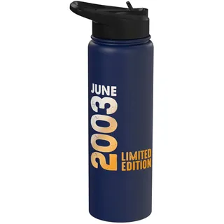 Im Monat Juni 2003 Jahr 2003 Retro 2003 Vintage 2003 Stainless Steel Insulated Water Bottle