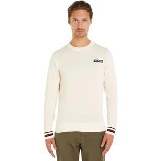 Tommy Hilfiger Herren Pullover Global Stripe Crew Neck Baumwolle, Beige (Calico), XL