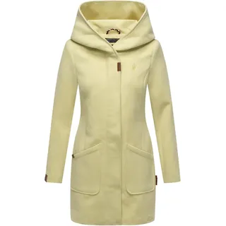 Wintermantel MARIKOO "Wintermantel Maikoo", Damen, Gr. S, gelb (pastel gelb), Obermaterial: 90% Polyacryl PAN. 8% Viskose CV. 2% Elasthan EL. Obermaterial: Futter: 100% Polyester PES. 100% Polyester PES., Mäntel Wintermantel