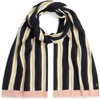 Tommy Hilfiger Modeschal "TH ELEVATED CHIC SCARF", space blau stripe