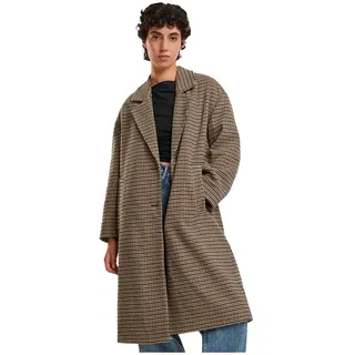 Urban Classics Oversized Plaid Mantel - Union Beige / Black - 4XL