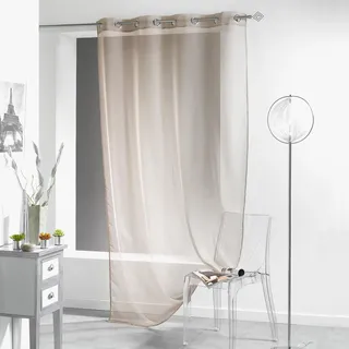 Douceur d'intérieur Douceur d'Intérieur, Tenda con occhielli Lissea, in poliestere, Grigio (Taupe), 240 x 140 x 240 cm