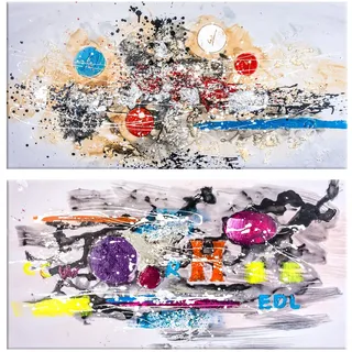 ENCUENTRA TU ESTILO Leinwandbild 2 er Set Abstract