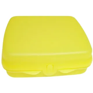 Tupperware Sandwich-Box Aufbewahrungsbox Brotdose quadratisch Sandwichbox Pausenbrot Kindergarten Arbeit Sport Schule gelb