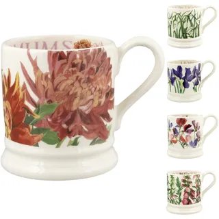 Emma Bridgewater große Tasse 1/2 Pint, Keramik Kaffeetasse groß - Steingut Tasse, Cappuccino, Latte, Kaffee, Teetasse - Schöne Tassen, Geburtstagsgeschenk - Kaffeebecher Chrysanthemum