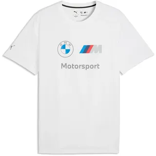 PUMA T-Shirt "BMW MMS ESS LOGO TEE" Kurzarm, mit Rundhalsausschnitt, motorsport-inspiriert, puma weiß