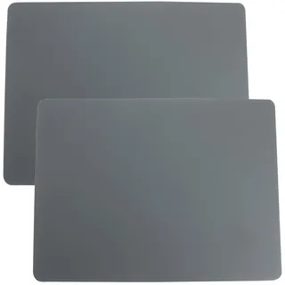 Roellgs Silikon-Tischsets, Backmatte, Mehrzweck-Tischschutz, antihaftbeschichtet und rutschfest, hitzebeständig, Grau, 2 Stück