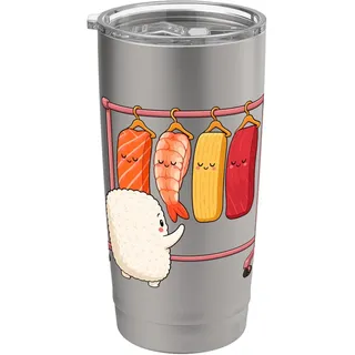 Funny Sushi Rice Character Shopping for Neta Outfits Cute Doppelwandiger Edelstahl-Thermobecher