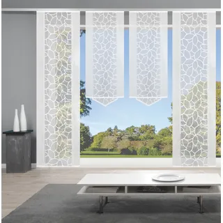 Schiebegardine HOME WOHNIDEEN "JENNA" Gr. 2, weiß, B:57cm H:245cm, Polyester, Gardinen, Schiebegardine, Schiebevorhang Jacquard Set