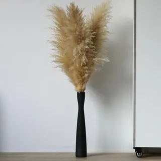 Cutfouwe Keramik Vase Schwarz Matt 40 cm Hoch,Vase Schmal,Modern Deko Vase für Pampasgras,Bodenvase für Dekozweige,Trockenblumen Blumenvase,Nordic Minimalismus Vasen für Flur,Wohnzimmer,Fireplace