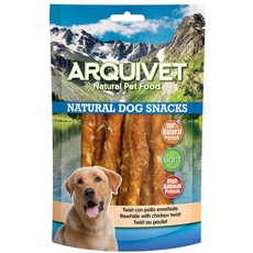 ARQUIVET Hühnertwist, 13 cm, 350 g, 100% natürliche Snacks für Hunde – Flüstern, Preise, Süßigkeiten und Belohnungen für Hunde – Hundefutter