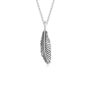 KUZZOI Halskette Herren Feder Vogel 925 Silber