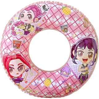 Oirigaga Schwimmring Kinder, Aufblasbarer Schwimmreifen für 7-14 Jahren, Korean-Pop-Idol Swimming Ring, Große Floating Wasserreifen, Cartoon-Anime Pool Wasserring Spielzeug für Mädchen & Jugendliche