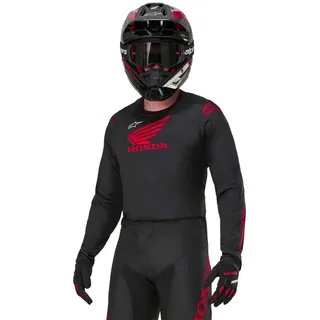 Alpinestars Honda Racer Iconic Langarm-trikot - Black / Red - XL