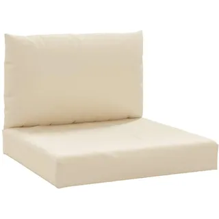 vidaXL Palettenkissen 2-TLG. Beige Oxford-Gewebe