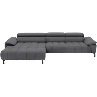 Beldomo Style Ecksofa , Braun, Grau , Textil , Uni , Ottomane links, L-Form , 329x190 cm , erweiterbar, Fußauswahl, Stoffauswahl, Liegefunktion, Hocker erhältlich, individuell planbar , Wohnzimmer, Sofas & Couches, Wohnlandschaften, Ecksofas
