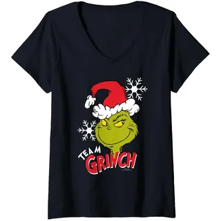 Damen Grinch - Side Eye T-Shirt mit V-Ausschnitt