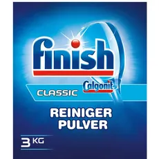 Finish Calgonit Classic Reiniger-Pulver, Geschirrspülmittel, Spülmaschinenpulver, Kraftvolle Reinigung mit Aktiv-Einweichstoffen, 3 kg