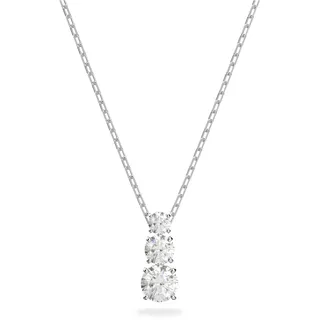 Swarovski Attract Trilogy Anhänger Rund Silber / Weiss
