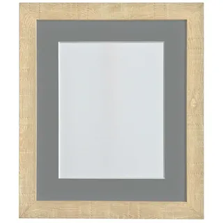 Frames by Post 14 x 11 cm tief, Körnung Bilderrahmen mit Halterung, Dark Grey x 10, Bildgröße 20,3 cm, Hellbraun