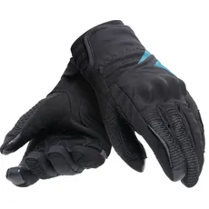 Dainese - Trento D-Dry® Gloves Wmn, Winter Motorradhandschuhe, wasserdicht, mit Knöchelschützern, Frau, Schwarz/Ozean Tiefe, M