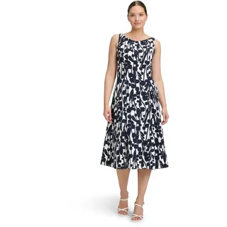 Vera Mont Cocktailkleid Print Blau/Weiß 44