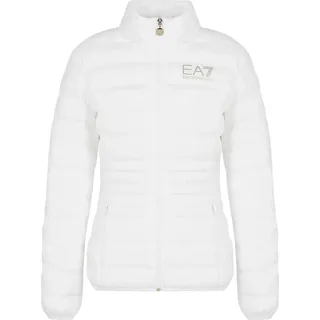 EA7 Emporio Armani Jacke Core Lady packbare Jacke mit Kapuze und seitlichen Paspeltaschen - Weiß