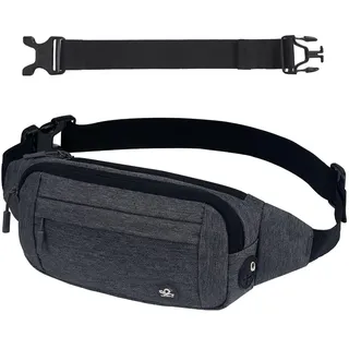 WATERFLY Bauchtasche Damen Herren Sport Gürteltasche Klein Hüfttasche | Groß, Langer gurt, Joggen, Wandern, Hundetraining, Festival, Männer, Frauen, Reise, Flach, Mini, Verlängerungsgurt