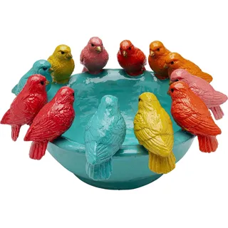 Kare Design Deko Schale Birds, Mehrfarbig, 14x28x28 cm, Obstschale, Schale, Handbemalt, Esszimmer