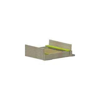 Wendi Toys Holzsandkasten mit Holzabdeckung und Sitzflächen 25 x 120 x 120 cm weiß