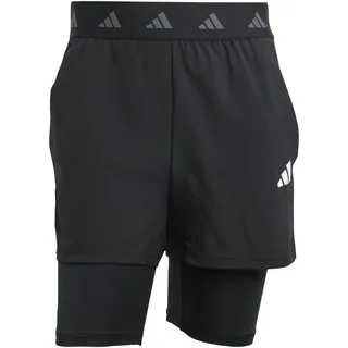 adidas Herren Gym+ 2in1 Shorts, Black/Black, M
