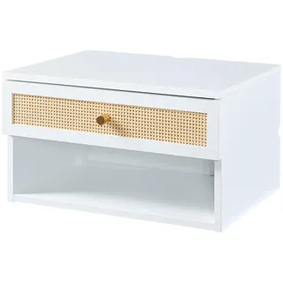 [en.casa] Wandregal Eiker , Holzwerkstoff, Kunststoff , 1 Schubladen , 31.5x23x40 cm , Wohnzimmer, Regale, Wandboards
