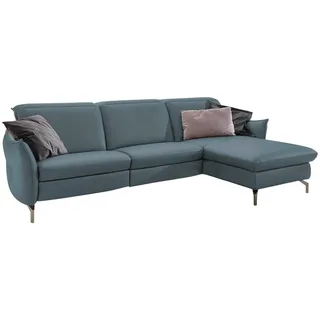 Livetastic Ecksofa , Blau, Grau , Metall , Ottomane rechts, L-Form , 233x179 cm , Made in Eu , Hocker erhältlich, motorische Relaxfunktion, Armteil links, Armteil rechts , Wohnzimmer, Sofas & Couches, Wohnlandschaften, Ecksofas