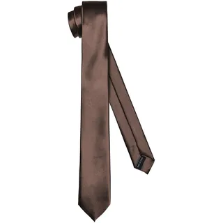 Ladeheid Klassische Herren Krawatte, glänzend, Perfekt für Büro & Festlichkeiten, Vielfältige Farben - Ideal für Geschäftsmeetings, Hochzeiten TMS-5 (150cm x 5cm, Braun)